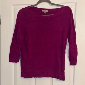 Roz & Ali Magenta Cowl Neck Sweater